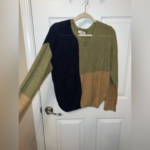 MINE color block sweater